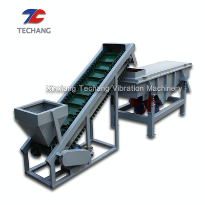 Heavy Duty Idler Roller Flat Belt Conveyor For Bulk Cement / Coal / Limestone
