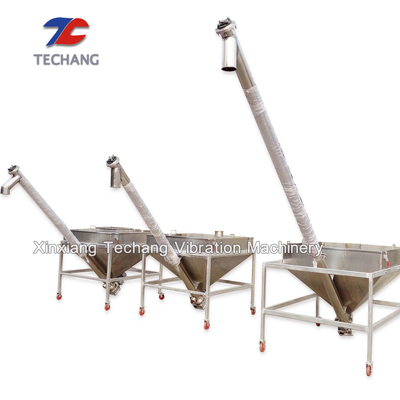 Movable Inclined Screw Feeder , Efficient SS Screw Conveyor Machine