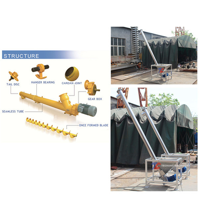 High Capacity Small Steel Auger Screw Conveyor For Building Material
